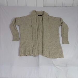 Ralph Lauren Merino Wool Blend Cream Women's Cardigan Size Medium Cottage Core